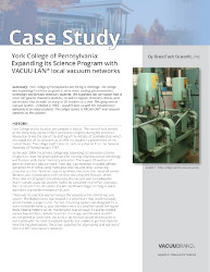 York College of Pennsylvania: Expanding its Science Program with VACUU·LAN® local vacuum networks