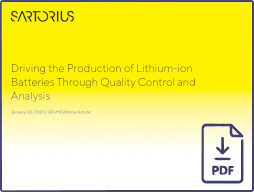 Driving the Production of Lithium-ion Batteries Through Quality Control and Analysis