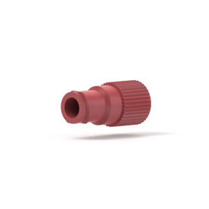 Adaptor F Luer To 1/4-28 F ETFE Red