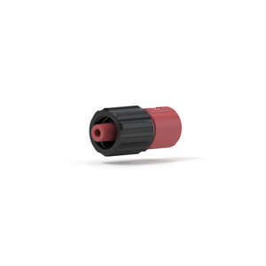 Adaptor M Luer To 1/4-28 F PEEK Red