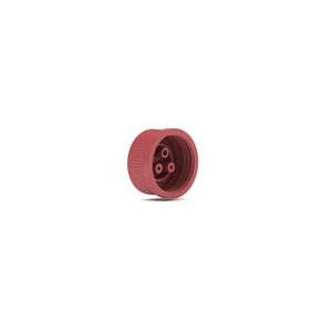 Cap GL-45 Bottle 3 Holes 1/8' 3/16' Red Assembly