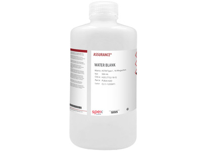 DI Water Blank, 500 mL in H2O