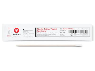 Puritan 6" Sterile DNA-Free Standard Cotton Swab w/Wooden Handle from Puritan Medical Products Co.
