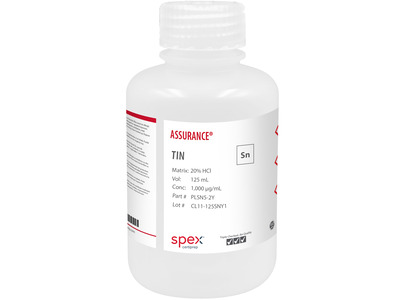 Tin, 1,000 µg/mL, for AA and ICP, 125 mL