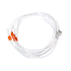 Tubing, Silicone, 0.64 mm ID, Orange/White (4/PK)