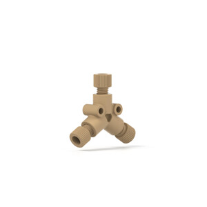 Y Connector PEEK 1/16'x0.020'(0.5 mm) 1/4-28