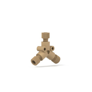 Y Connector PEEK 1/8'x0.040'(1.0 mm) 1/4-28