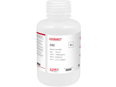 Zinc, 10,000 µg/mL, for AA and ICP, 125 mL